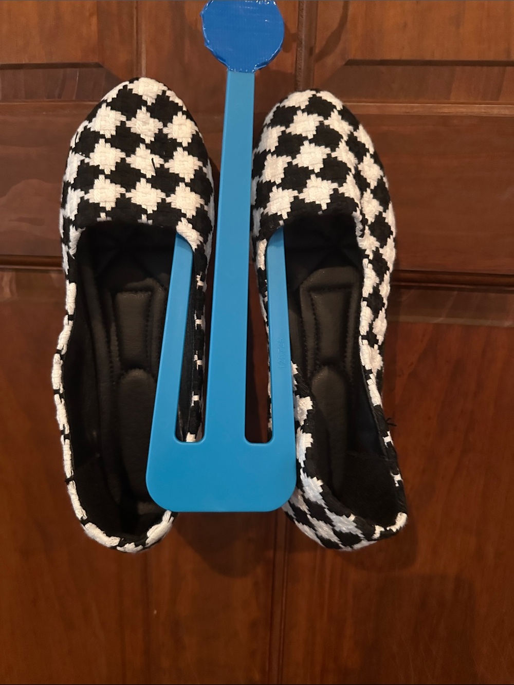 Black and White checkered Ballet Flats